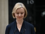 Britain's Prime Minister Liz Truss delivers a speech outside of 10 Downing Street in central London on October 20, 2022, to announce her resignation. (Photo by Daniel LEAL / AFP) Britain's Prime Minister Liz Truss delivers a speech outside of 10 Downing Street in central London on October 20, 2022, to announce her resignation. (Photo by Daniel LEAL / AFP)