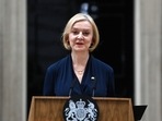 Liz Truss, UK prime minister, delivers her resignation statement outside 10 Downing Street in London, UK, on Thursday, Oct. 20, 2022. Truss�quit as UK prime minister after a brief and chaotic tenure that saw her announce a massive package of tax cuts before unwinding most of it in the face of a market rout. Source: Bloomberg(Bloomberg) Liz Truss, UK prime minister, delivers her resignation statement outside 10 Downing Street in London, UK, on Thursday, Oct. 20, 2022. Truss�quit as UK prime minister after a brief and chaotic tenure that saw her announce a massive package of tax cuts before unwinding most of it in the face of a market rout. Source: Bloomberg(Bloomberg)