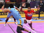 PKL 9: Rakesh in action.(PKL) PKL 9: Rakesh in action.(PKL)