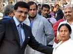 West Bengal chief minister Mamata Banerjee with former India cricket captain Sourav Ganguly. West Bengal chief minister Mamata Banerjee with former India cricket captain Sourav Ganguly.