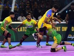 Patna Pirates lost a close match 32-33 against Tamil Thalaivas on Monday.(getty images) Patna Pirates lost a close match 32-33 against Tamil Thalaivas on Monday.(getty images)
