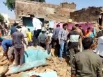 Explosion at firecracker factory in Morena, Madhya Pradesh. (ANI) Explosion at firecracker factory in Morena, Madhya Pradesh. (ANI)
