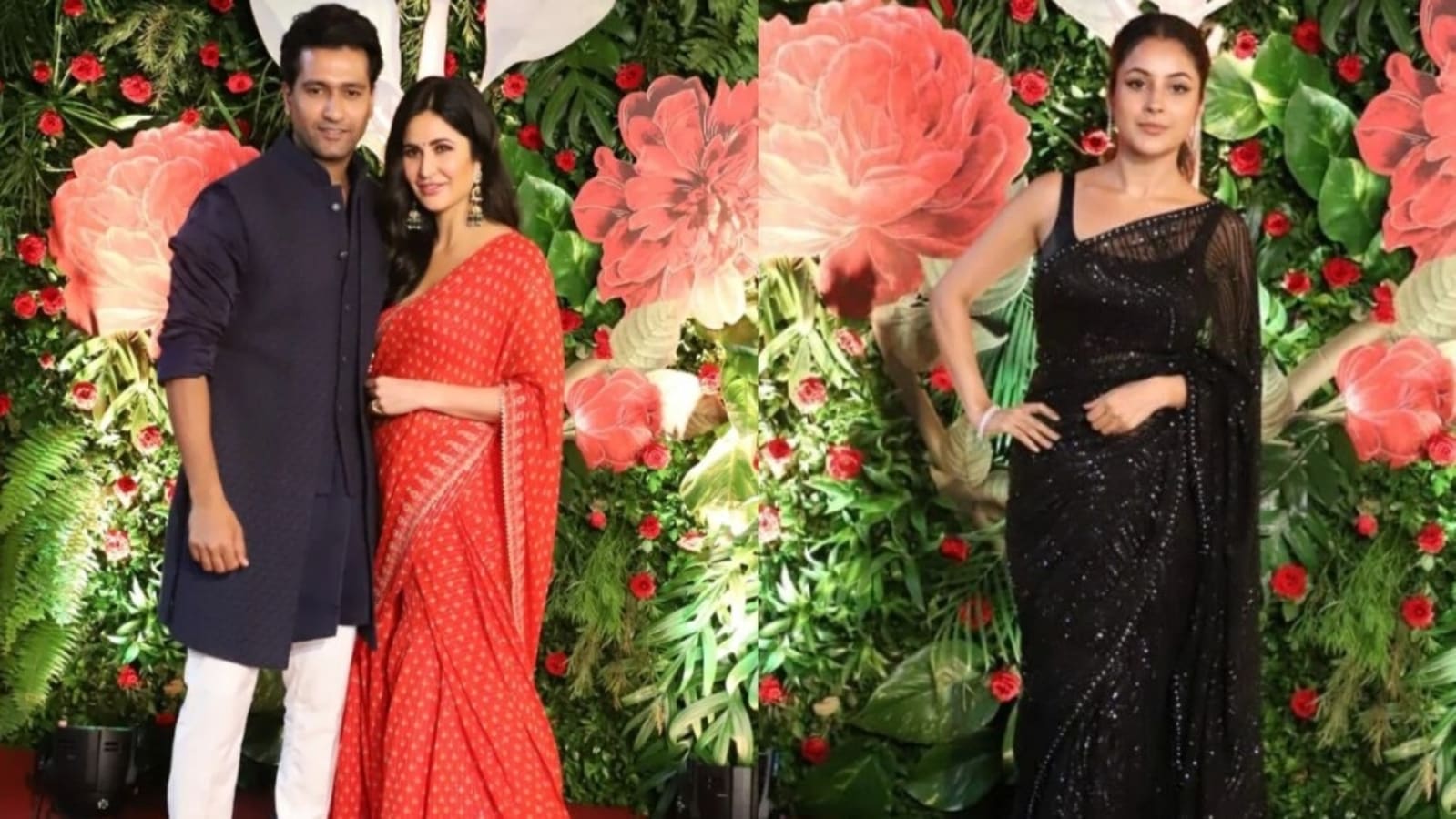 Katrina Kaif, Vicky Kaushal set cute couple goals, Shehnaaz Gill decks up in black saree at Bollywood Diwali bash. Watch