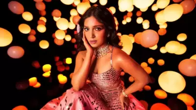If you want to turn up to a Diwali party like a queen then you should refer to this look of Bhumi Pednekar where she is seen slaying in a pink sequined contemporary lehenga set with modern jewellery. (Instagram/@bhumipednekar) If you want to turn up to a Diwali party like a queen then you should refer to this look of Bhumi Pednekar where she is seen slaying in a pink sequined contemporary lehenga set with modern jewellery. (Instagram/@bhumipednekar)