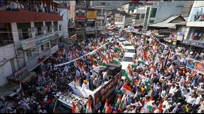 Delhi chief minister and Aam Aadmi Party chief minister Arvind Kejriwal with his Punjab counterpart Bhagwant Mann during a roadshow in Himachal Pradesh chief minister Jai Ram Thakur’s home dirstrict of Mandi after winning big in Punjab. (HT file photo) Delhi chief minister and Aam Aadmi Party chief minister Arvind Kejriwal with his Punjab counterpart Bhagwant Mann during a roadshow in Himachal Pradesh chief minister Jai Ram Thakur’s home dirstrict of Mandi after winning big in Punjab. (HT file photo)