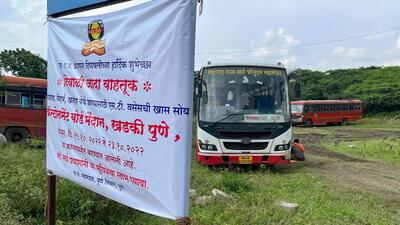MSRTC has started extra buses to cater to Diwali rush from Khadki, on Thursday, (HT PHOTO)