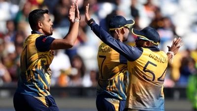 Sri Lanka players in action during the T20 World Cup (AP)