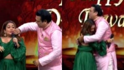 Neha Kakkar cried and Govinda wiped her tears.. Neha Kakkar cried and Govinda wiped her tears..