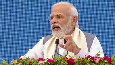Prime Minister Narendra Modi addresses the launch ceremony of Mission LiFE, in Kevadia,&nbsp; (PTI)
