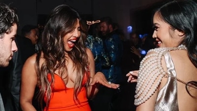 Priyanka Chopra and Nick Jonas with their friend Connie Cheng. Priyanka Chopra and Nick Jonas with their friend Connie Cheng.