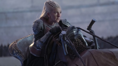 Eve Best as Rhaenys Targaryen in House of the Dragon.