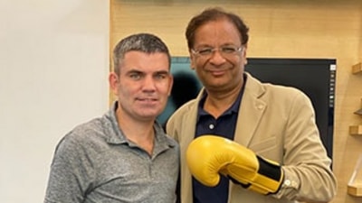 Irish boxing legend Bernard Dunne (left) with BFI President (BFI) Irish boxing legend Bernard Dunne (left) with BFI President (BFI)