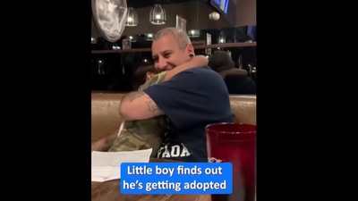 Little boy gets adopted. (Instagram/@majically) Little boy gets adopted. (Instagram/@majically)