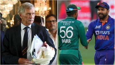 Roger Binny; Babar Azam with Rohit Sharma (ANI/PTI) Roger Binny; Babar Azam with Rohit Sharma (ANI/PTI)