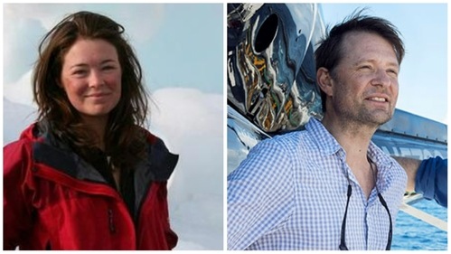 Elizabeth White and Mark Brownlow, the series producer and executive producer of Frozen Planet 2 respectively. Elizabeth White and Mark Brownlow, the series producer and executive producer of Frozen Planet 2 respectively.