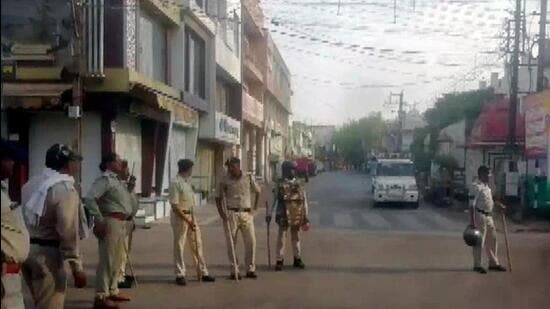 There was a communal clash in Khargone in April. (HT PHOTO)