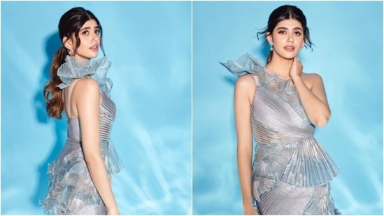 Sanjana Sanghi’s fashion diaries are getting better by the day. The actor keeps slaying fashion goals like a pro with snippets from her fashion photoshoots on her Instagram profile on a regular basis. Sanjana, a day back, shared a slew of pictures of herself embracing her little mermaid moment in a stunning ensemble. Check out her pictures here.(Instagram/@sanjanasanghi96)