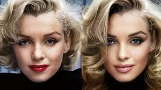 Marilyn Monroe's photo was edited to reimagine what she would have looked like if she were an actor in today's times.