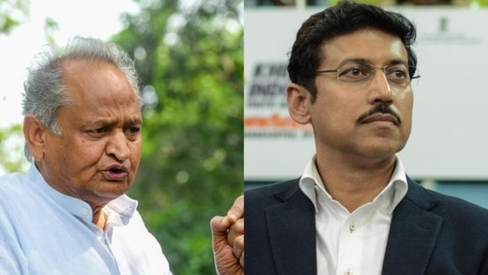 On BJP MP Rajyavardhan Rathore's ‘rubber stamp’ jibe, Rajasthan CM Ashok Gehlot (left) said that saffron camp leaders have “no knowledge”.