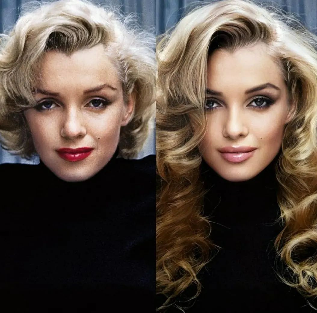 Marilyn Monroe's photo was edited to reimagine what she would have looked like if she were an actor in today's times.