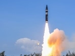 Flight test of 'Agni Prime' missile from Dr APJ Abdul Kalam Island off Odisha coast in June 2021 (HT Photo/DRDO) Flight test of 'Agni Prime' missile from Dr APJ Abdul Kalam Island off Odisha coast in June 2021 (HT Photo/DRDO)