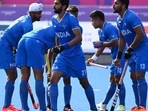 Indian hockey team in action.(PTI) Indian hockey team in action.(PTI)