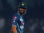 Pakistan's Shan Masood reacts as he walks off the field(AP) Pakistan's Shan Masood reacts as he walks off the field(AP)