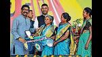 Jharkhand CM Hemant Soren at a function in Khunti district on Friday. (PTI)