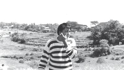 Sunil Dutt on the sets of Ram Lakhan in 1988 Sunil Dutt on the sets of Ram Lakhan in 1988