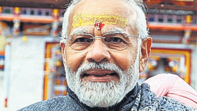 Badrinath, Oct 21 (ANI): Prime Minister Narendra Modi at the Badrinath Temple, in Uttarakhand on Friday. (ANI Photo) (ANI/PIB) Badrinath, Oct 21 (ANI): Prime Minister Narendra Modi at the Badrinath Temple, in Uttarakhand on Friday. (ANI Photo) (ANI/PIB)