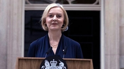 Liz Truss Resigns: Liz Truss addresses a statement at 10 Downing Street. (Liz Truss Twitter)