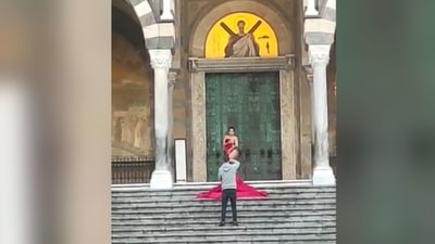 The woman was photographed on Monday morning. (CNN) The woman was photographed on Monday morning. (CNN)