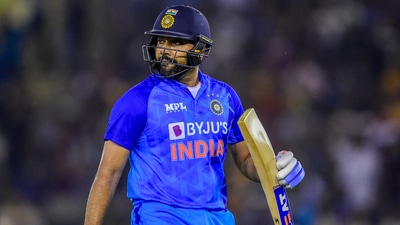 Indian captain Rohit Sharma walks back to the pavilion (PTI) Indian captain Rohit Sharma walks back to the pavilion (PTI)