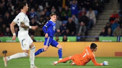 Leicester saw out the match with ease to move above East Midlands rivals Nottingham Forest into 19th on eight points (REUTERS)