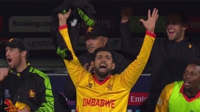 Zimbabwe defeated Scotland by five wickets to qualify for the Super 12 stage at the T20 World Cup, (twitter/@CricCrazyJohns) Zimbabwe defeated Scotland by five wickets to qualify for the Super 12 stage at the T20 World Cup, (twitter/@CricCrazyJohns)