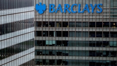 A Barclays bank building is seen at Canary Wharf in London. (Reuters)