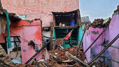 Investigators, quoting doctors, said the adults had sustained around 90% burns from the explosion which had blown away the walls and roof of the house. (HT Photo) Investigators, quoting doctors, said the adults had sustained around 90% burns from the explosion which had blown away the walls and roof of the house. (HT Photo)