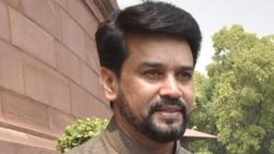 A file photo of Union minister Anurag Singh Thakur. (HT PHOTO)