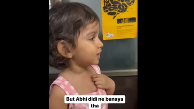 3-year-old telling her symptoms. (Instagram/@hanayaandmom)