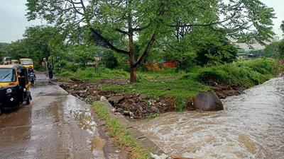 The body of a food delivery person, reportedly washed away during the brief intense rainfall spell on Monday, was recovered in Kondhwa five days later, Pune police officials said on Friday. (HT)