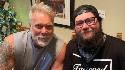 WWE Hall-of-Famer Kevin Nash (left) with son, Tristen WWE Hall-of-Famer Kevin Nash (left) with son, Tristen