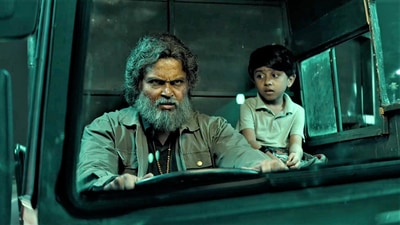 Sardar stars Karthi in a double role. Sardar stars Karthi in a double role.