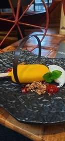 Pineapple and Mint Mousse Popsicle On Ragi and Oat Crumble (Chef Arun Louis) Pineapple and Mint Mousse Popsicle On Ragi and Oat Crumble (Chef Arun Louis)