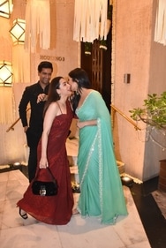 Karishma Kapoor meets Katrina Kaif and Vicky Kaushal. (Varinder Chawla)