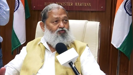 File photo of Haryana home minister Anil Vij.(ANI) File photo of Haryana home minister Anil Vij.(ANI)