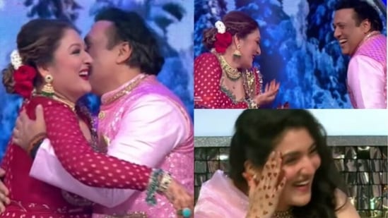 549px x 309px - Govinda dances with wife for first time, kisses her on Indian Idol 13.  Watch - Hindustan Times