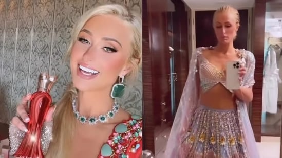 Paris Hilton in ethnic looks during her Mumbai visit. 