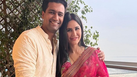 Katrina Kaif and Vicky Kaushal celebrated their first Karwa Chauth earlier this month. The couple rang in the day with his parents.(Instagram/@katrinakaif)