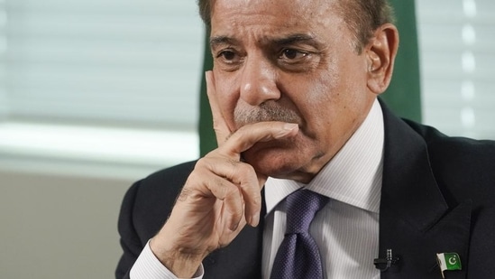 Prime Minister of Pakistan Shehbaz Sharif. The country needs 12 votes out of 39 to exit the "grey list" and move to the "white list".(AP) Prime Minister of Pakistan Shehbaz Sharif. The country needs 12 votes out of 39 to exit the "grey list" and move to the "white list".(AP)
