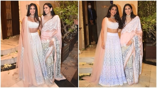 Shloka Ambani and Radhika Merchant attend Manish Malhotra's Diwali bash. (HT Photo/Varinder Chawla)